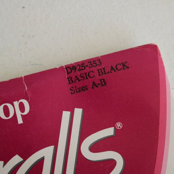 Vintage 1980s 1990s Pantyhose, Control Top Coloralls Basic Black, Size A-B, - Picture 6 of 10
